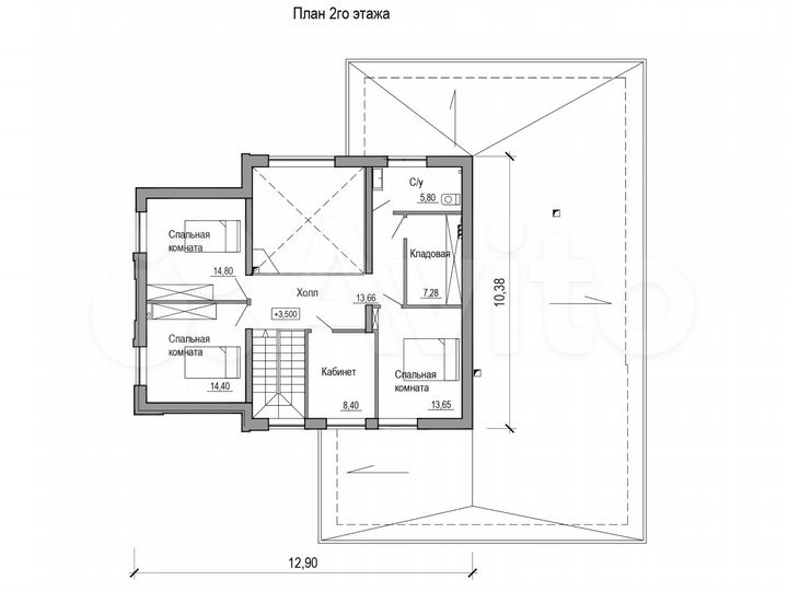 Коттедж 206 м² на участке 2,8 сот.