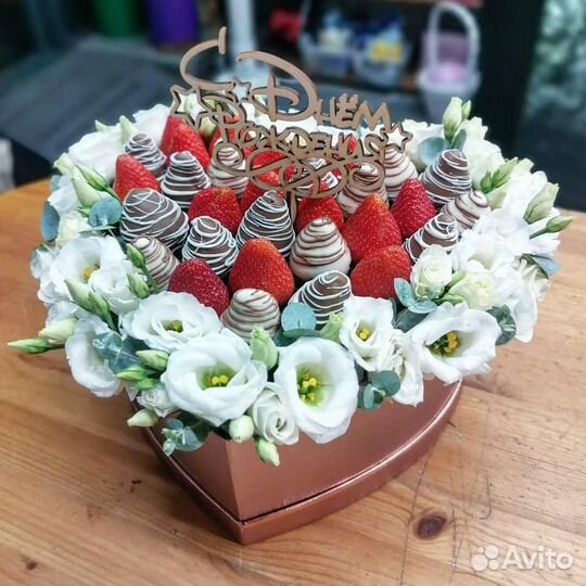 Клубника в шоколаде, Шкатулка с цветами