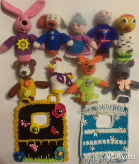 Вязанный пальчиковый театр