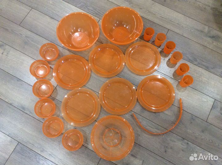 Набор посуды из пластика 21 предмет