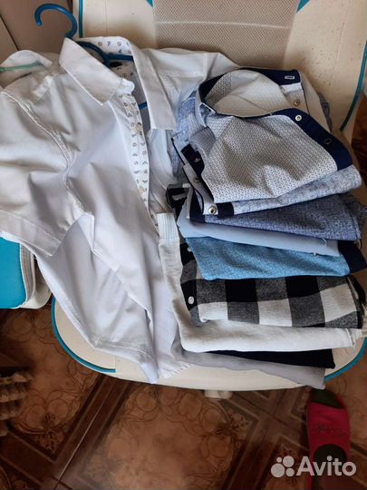 Рубашка школьная 140 мальчик