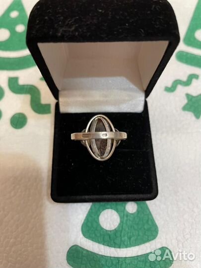 Кольцо серебро с янтарем СССР