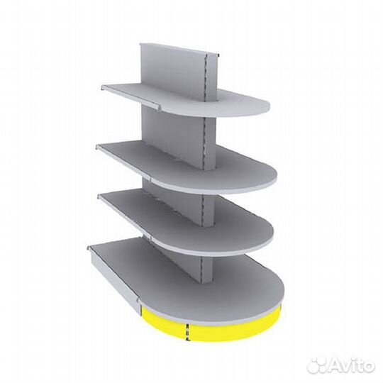 Нордика стеллажи торговые Полка торцевая полукругл