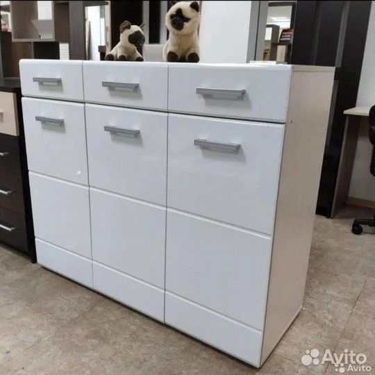 Комод, белый глянец 120см