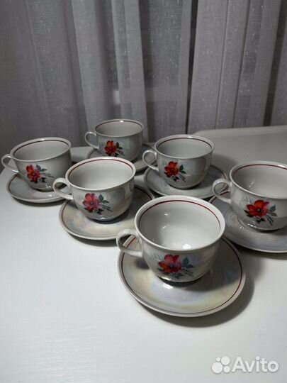 Чайный сервиз чайная пара 6 шт