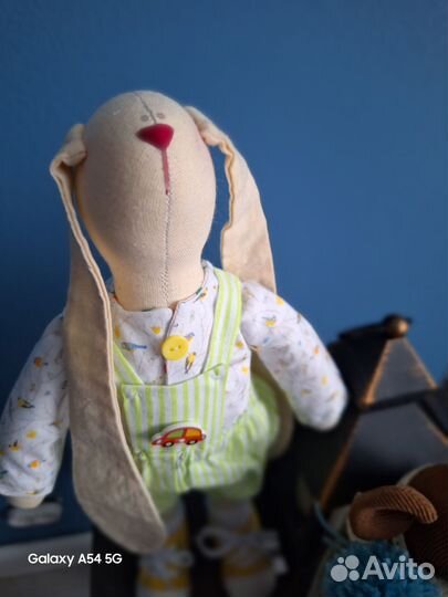 Заяц и слоник,тильда ручной работы