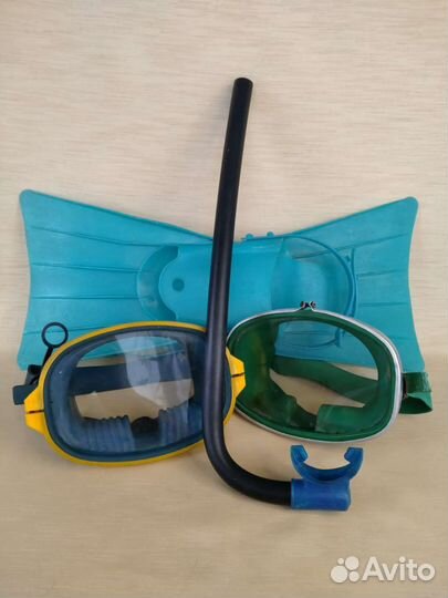 Маска, трубка, ласты, насос СССР