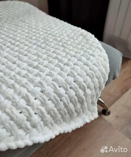 Плед крупной вязки