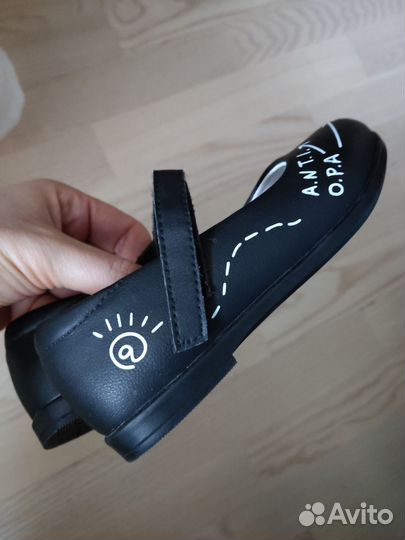Туфли для девочки 27 размер чёрные
