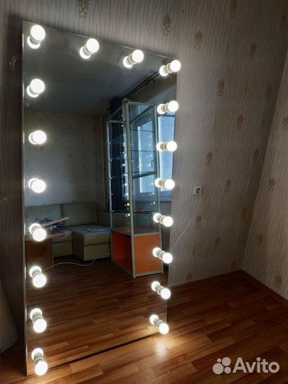 Зеркало напольное с подсветкой гримёрное 180/90