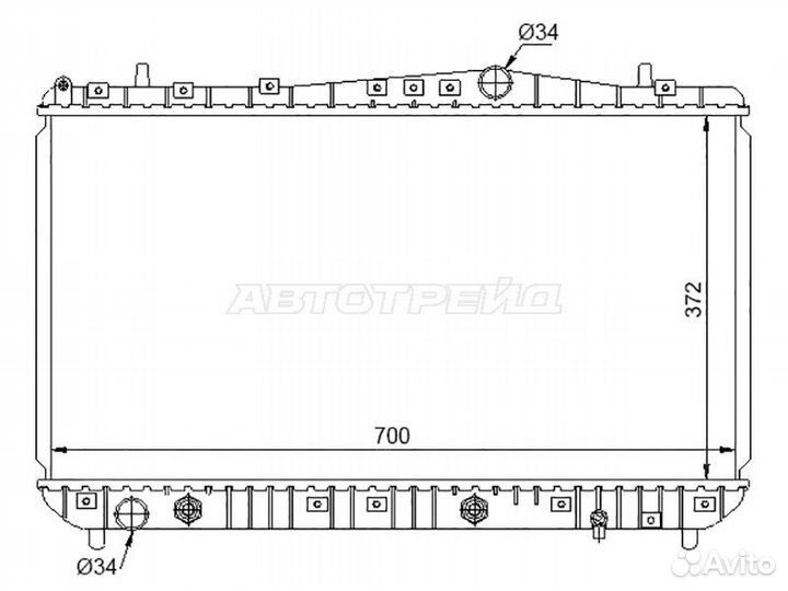Радиатор Chevrolet Lacetti 04-13 / Tacuma 02-08
