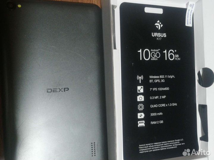 Планшет dexp k17 в отличном сост