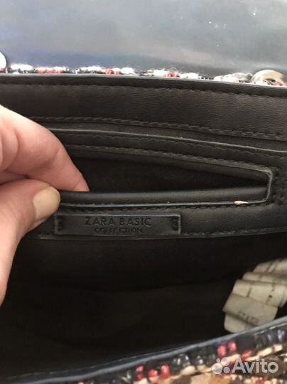 Твидовая сумка zara