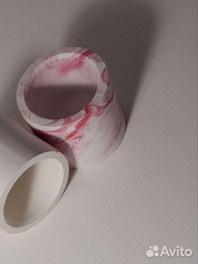 Гипсовый подсвечник / кашпо для мха, сухоцветов