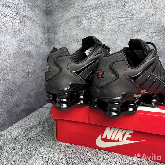Кроссовки Nike Shox TL красно черные