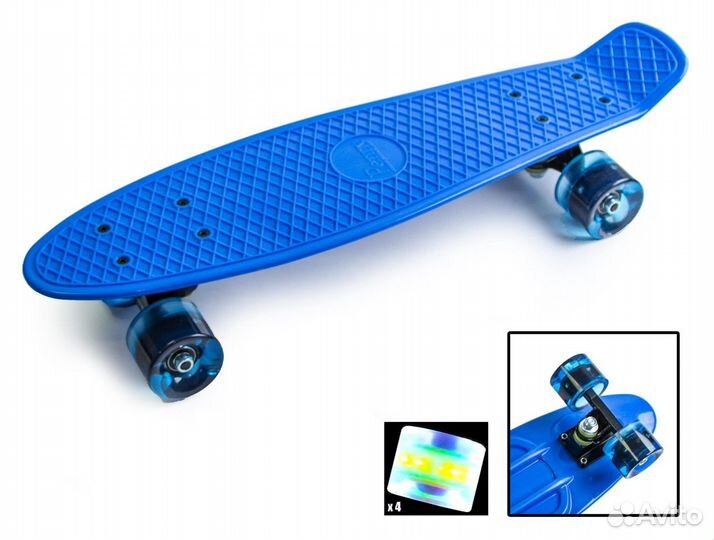 Скейтборд Пенни борд свет колес pu 75 см new