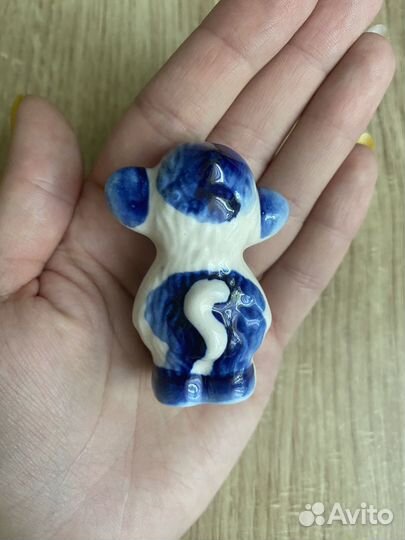 Фигурка гжель обезьянка, 6 см