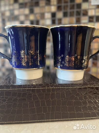 Бокал чашка кружка кобальт Довбыш СССР