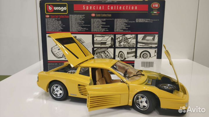 Модель Bburago 1/18 ferrari testarossa