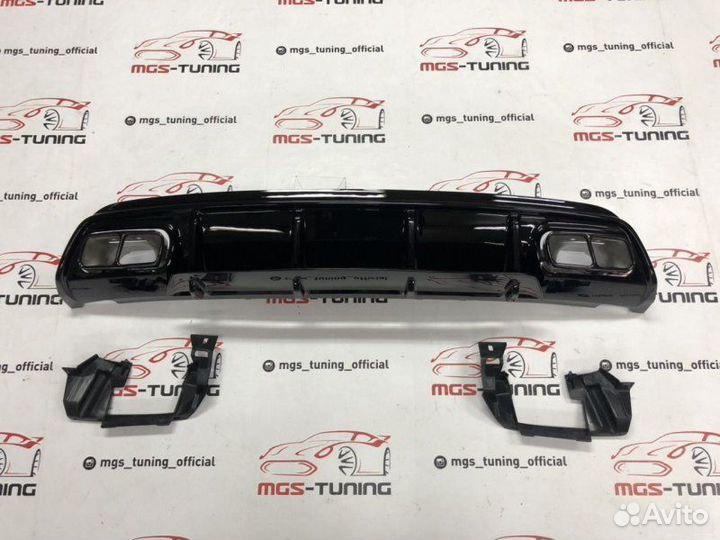 Диффузор с насадками Мерседес w176 А45 AMG 15-18гг