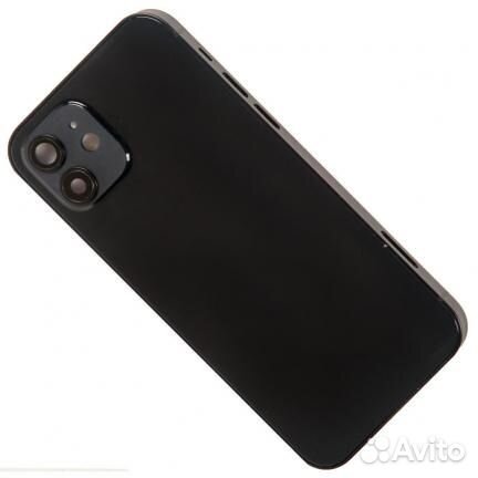 Задняя крышка в сборе с рамкой для iPhone 12, черн