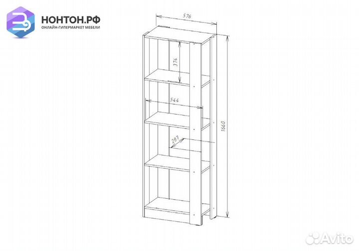 Стеллаж №3А ясень шимо темный