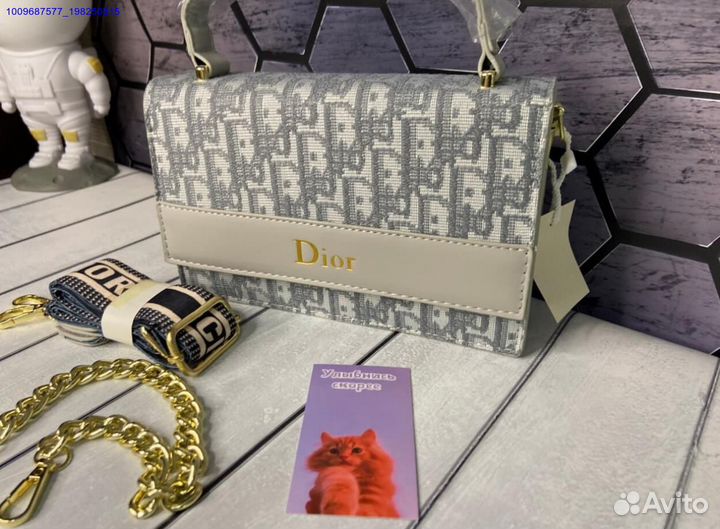 Женская Сумка Christian Dior Серая