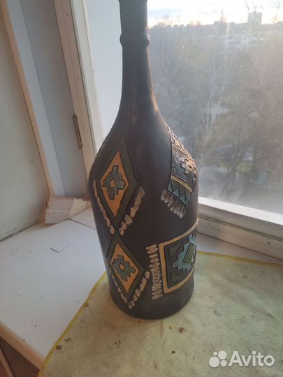 Ваза цветное стекло декоративная