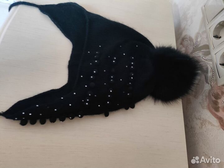 Шапочка Joli Bebe, натуральный помпон