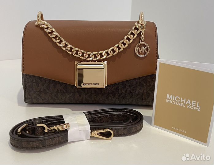 Сумка michael kors кроссбоди оригинал коричневая