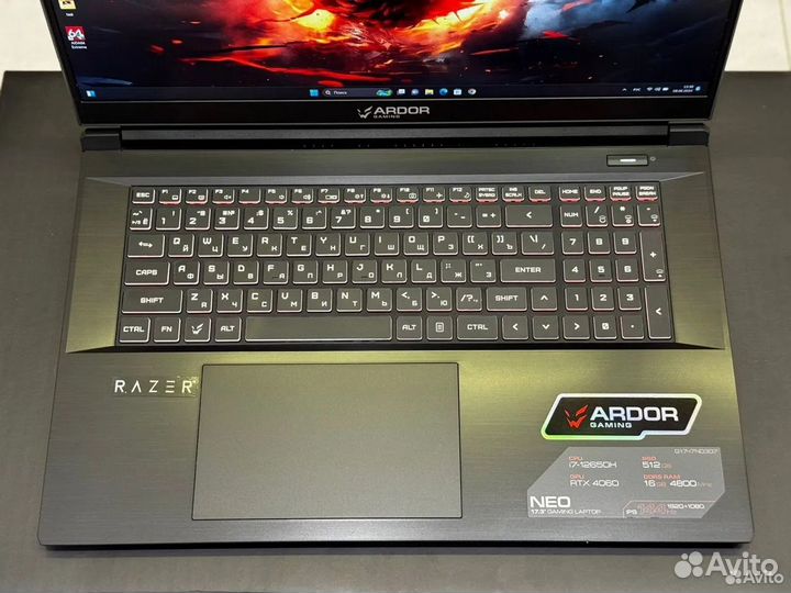 Ardor 17 core i7-12650H RTX4060 16DDR5 SSD512