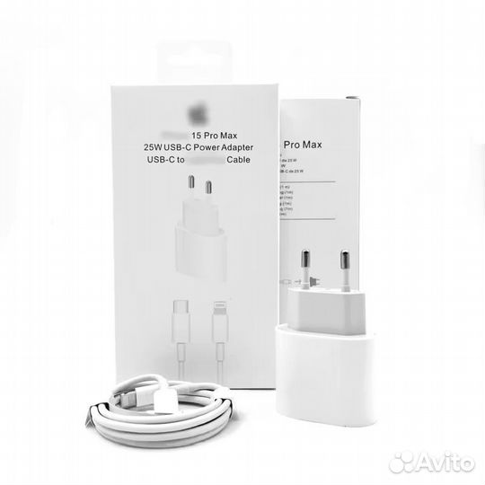 Комплект зарядка Apple 25w USB-C to lightning