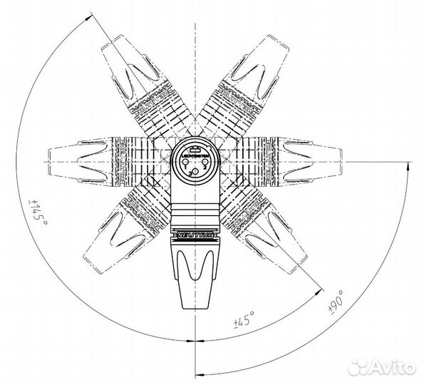 Neutrik поворотные угловые XLR аудиофил/студийные