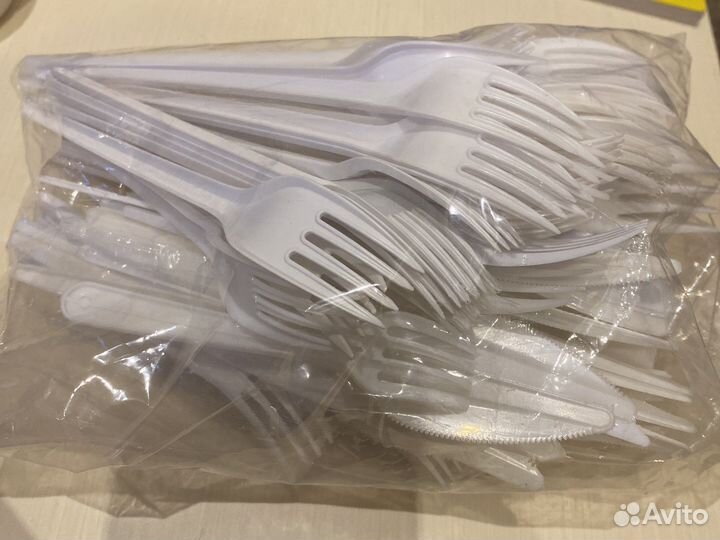 Вилки, приборы одноразовые