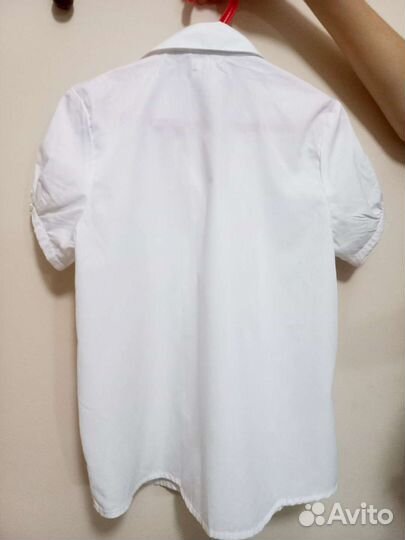 Блузка школьная, белого цвета, размер 140