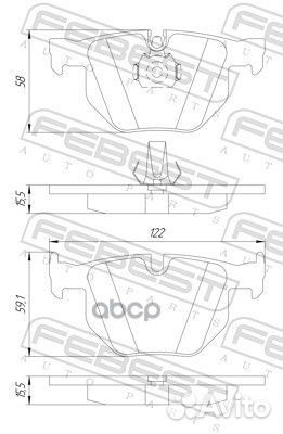 Колодки тормозные 1901E60R Febest