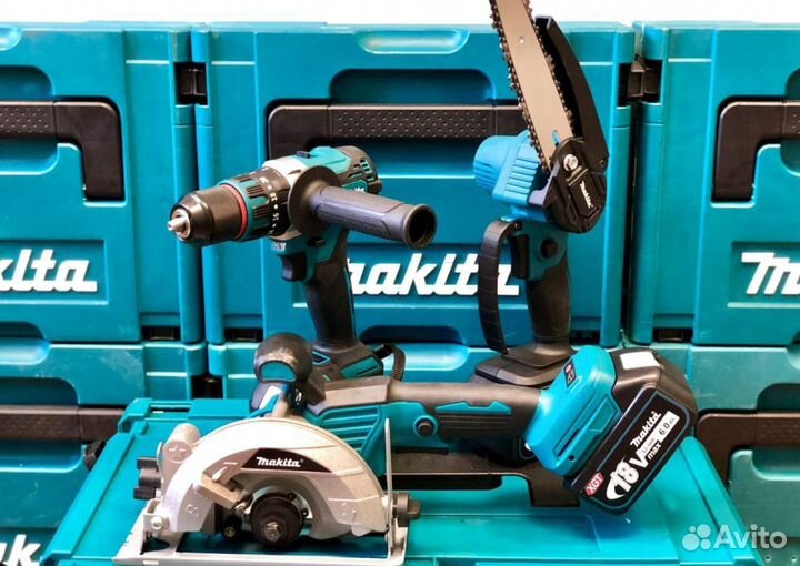 Нaбop аккумулятopнoгo инстpументa 6 в 1 makita mk1