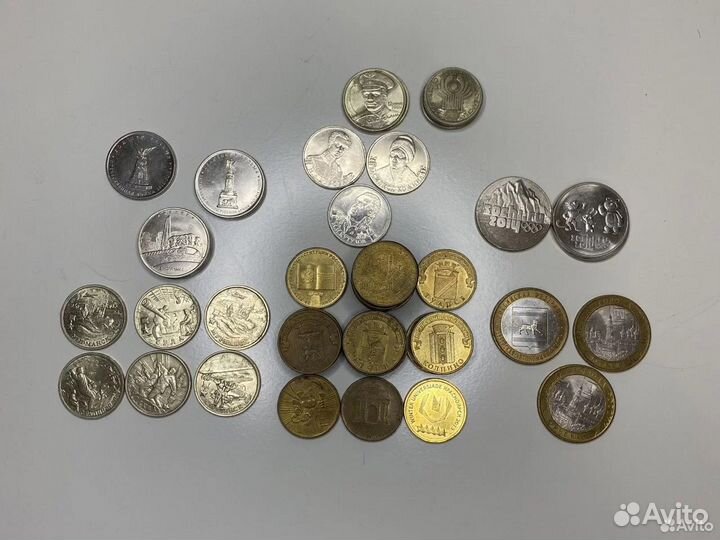 Монеты коллекционные юбилейные. (1-25р)