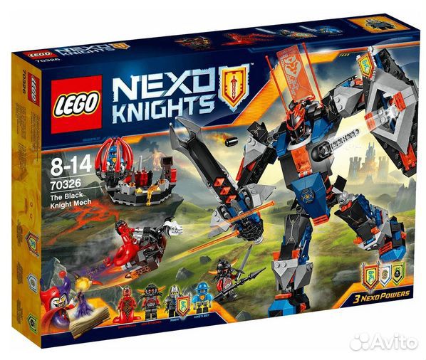 Lego Nexo Knights 70326 Черный рыцарь-бот, новый
