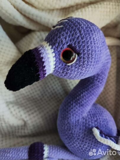 Фламинго ручной работы, фламинго вязаный, птицы