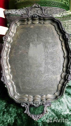 Поднос большой. Бронза