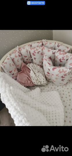 Бортики в стандартную или круглую кроватку