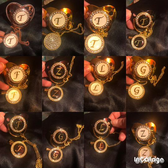 Соска в стразах,соска именная с прищепкой