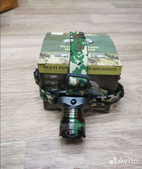 Налобный фонарь. Тактический. Для охоты и рыбалки