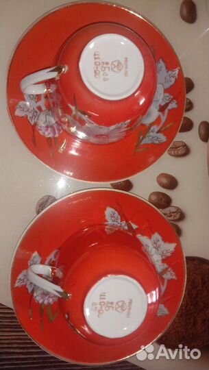 Винтаж Чайные пары мальва