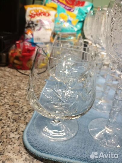 Хрустальные бокалы рюмки фужеры СССР