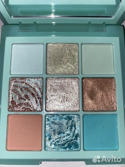 Палетка теней huda beauty pastels mint