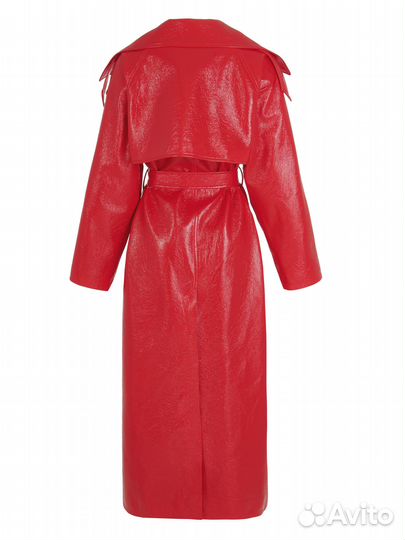 Красный лаковый кожаный тренч Anna Maria. Poison G
