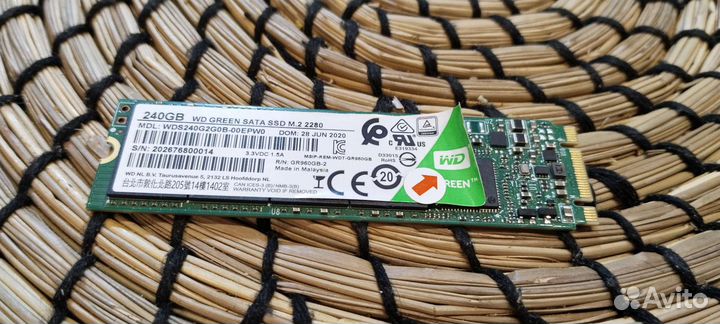 Диск Ssd wd green 240 gb m2