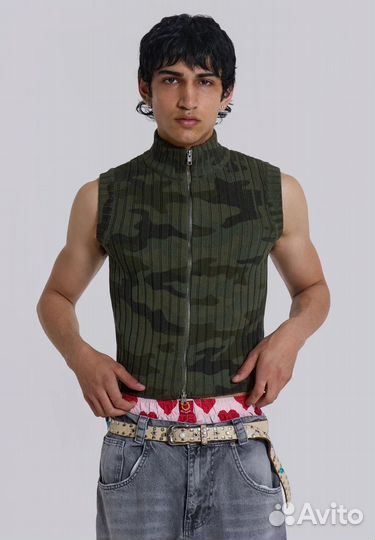Jaded London Polar Camo Vest